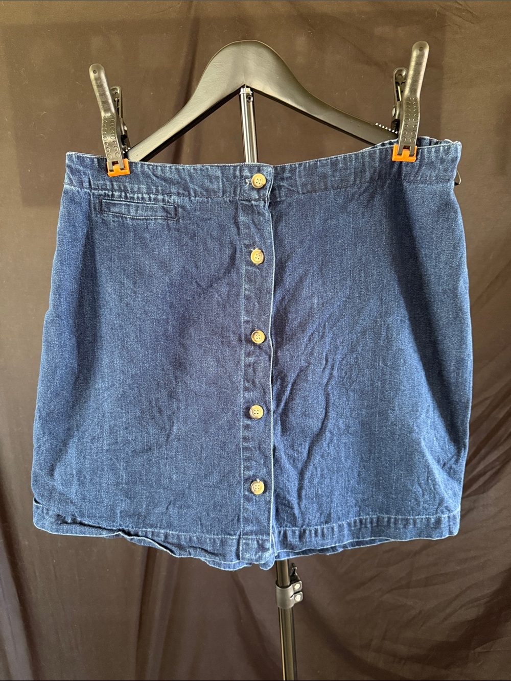 White Stag Navy Button-Front Mini Skirt